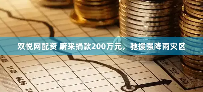 双悦网配资 蔚来捐款200万元，驰援强降雨灾区
